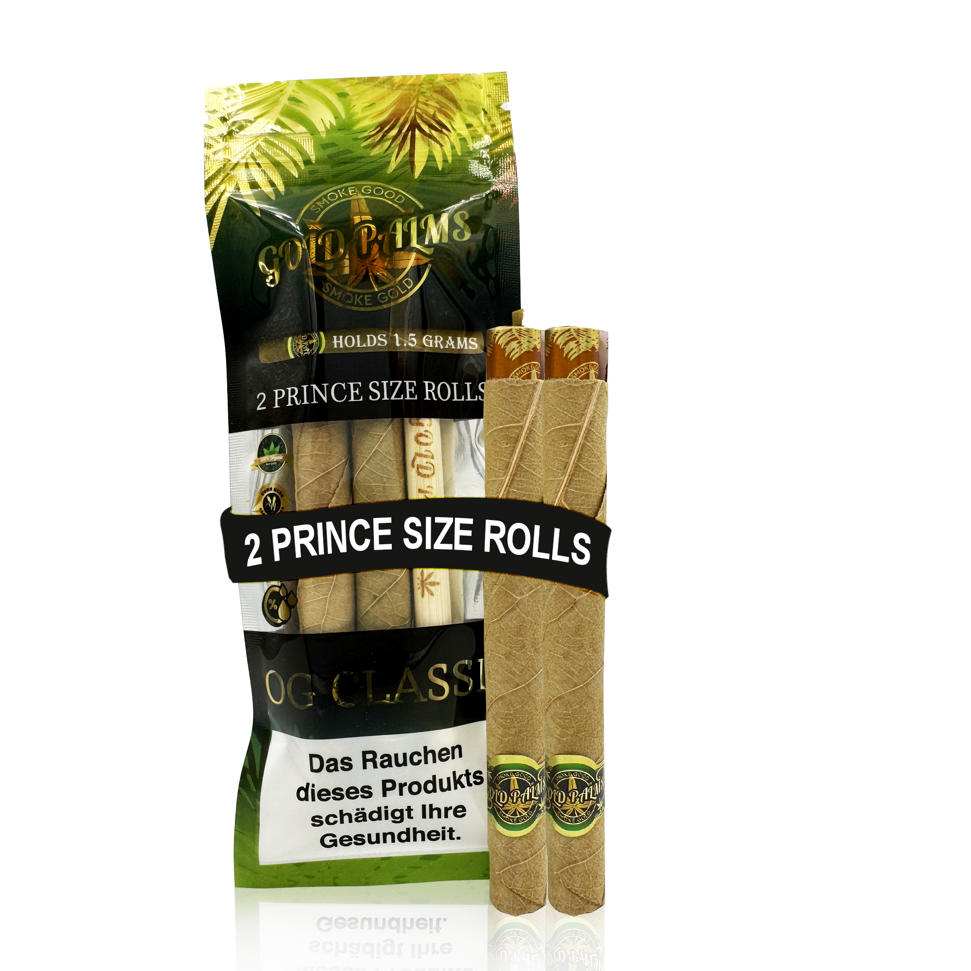 GOLD PALMS® Beedi Cones - 2er Pack - 100% Biologisch