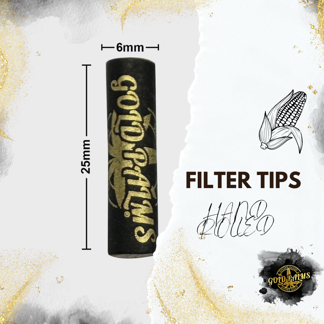 GOLD PALMS® Corn Husk Filter Tips - 6 mm