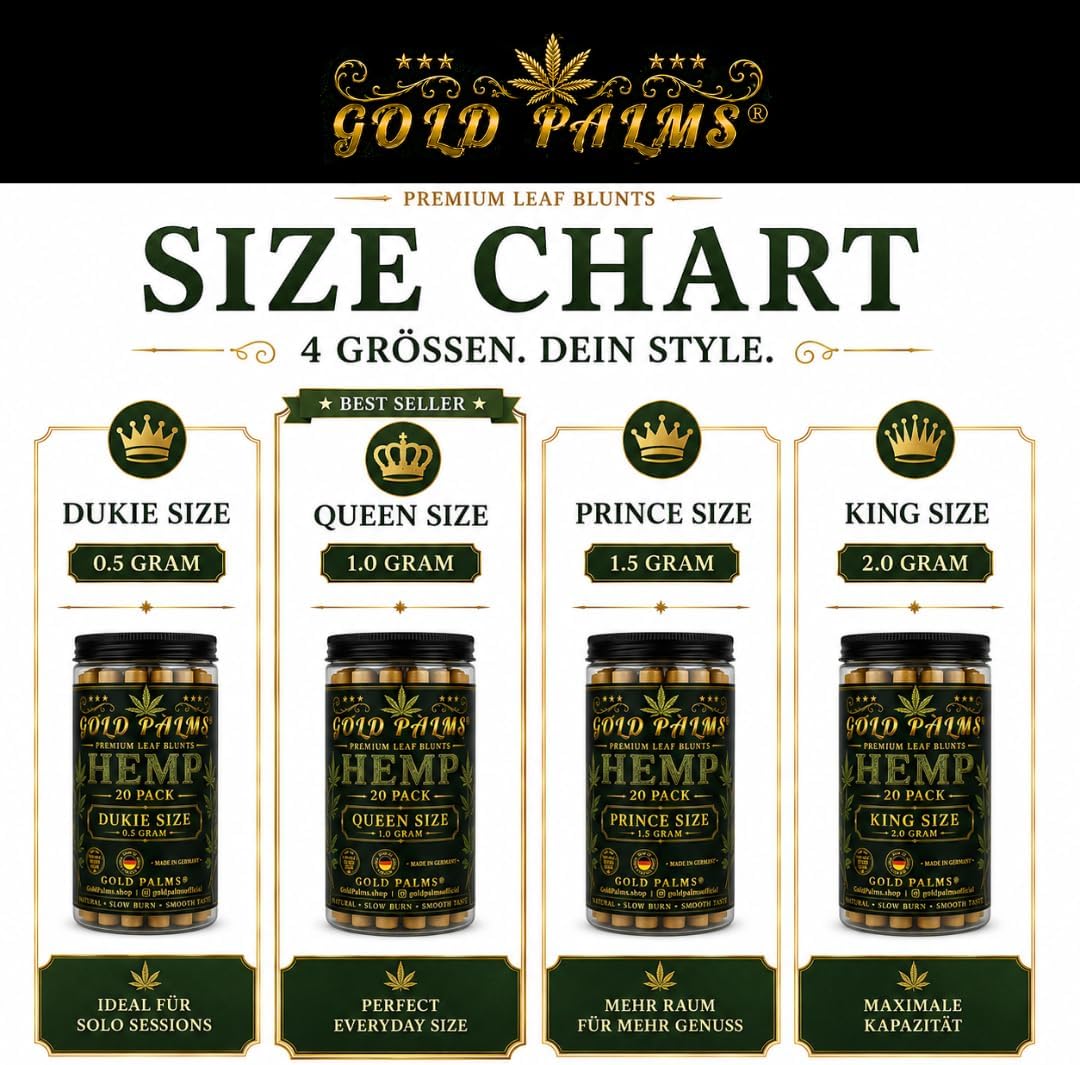 GOLD PALMS® Hemp Blunt Tubes