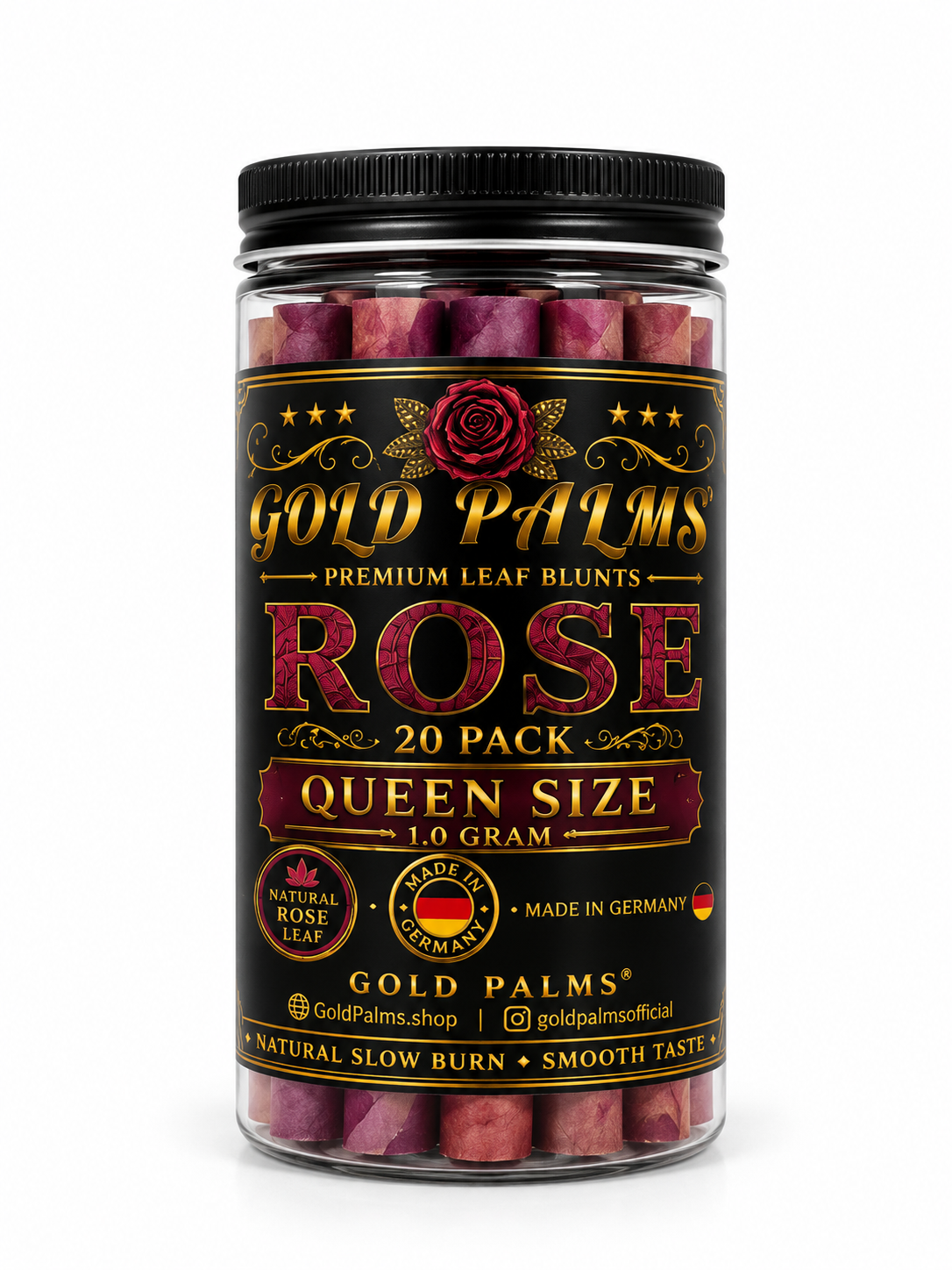 GOLD PALMS® Rose Blunt Tubes – Produktansicht