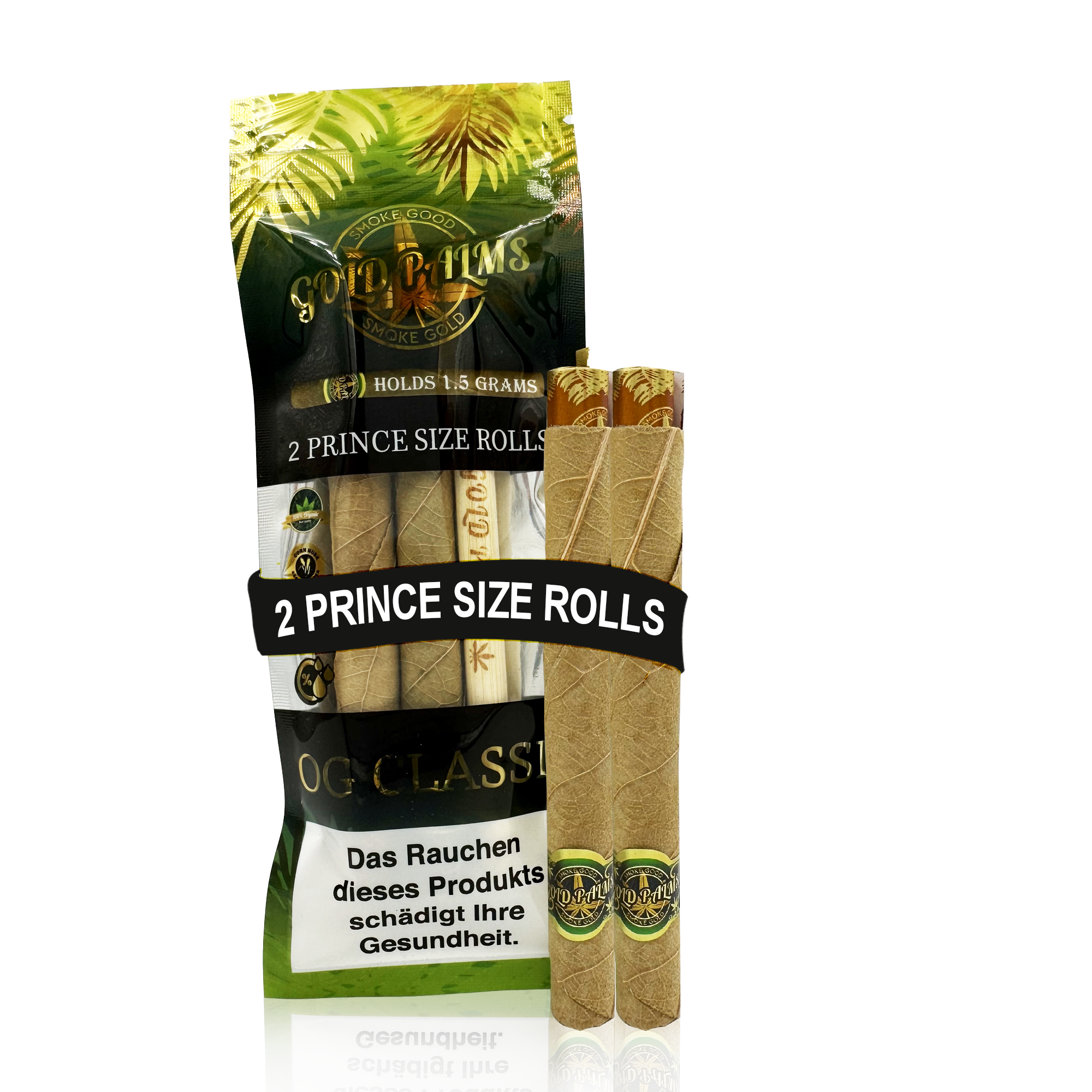 GOLD PALMS® Beedi Blunt Wraps - 2er Pack - 100% Biologisch
