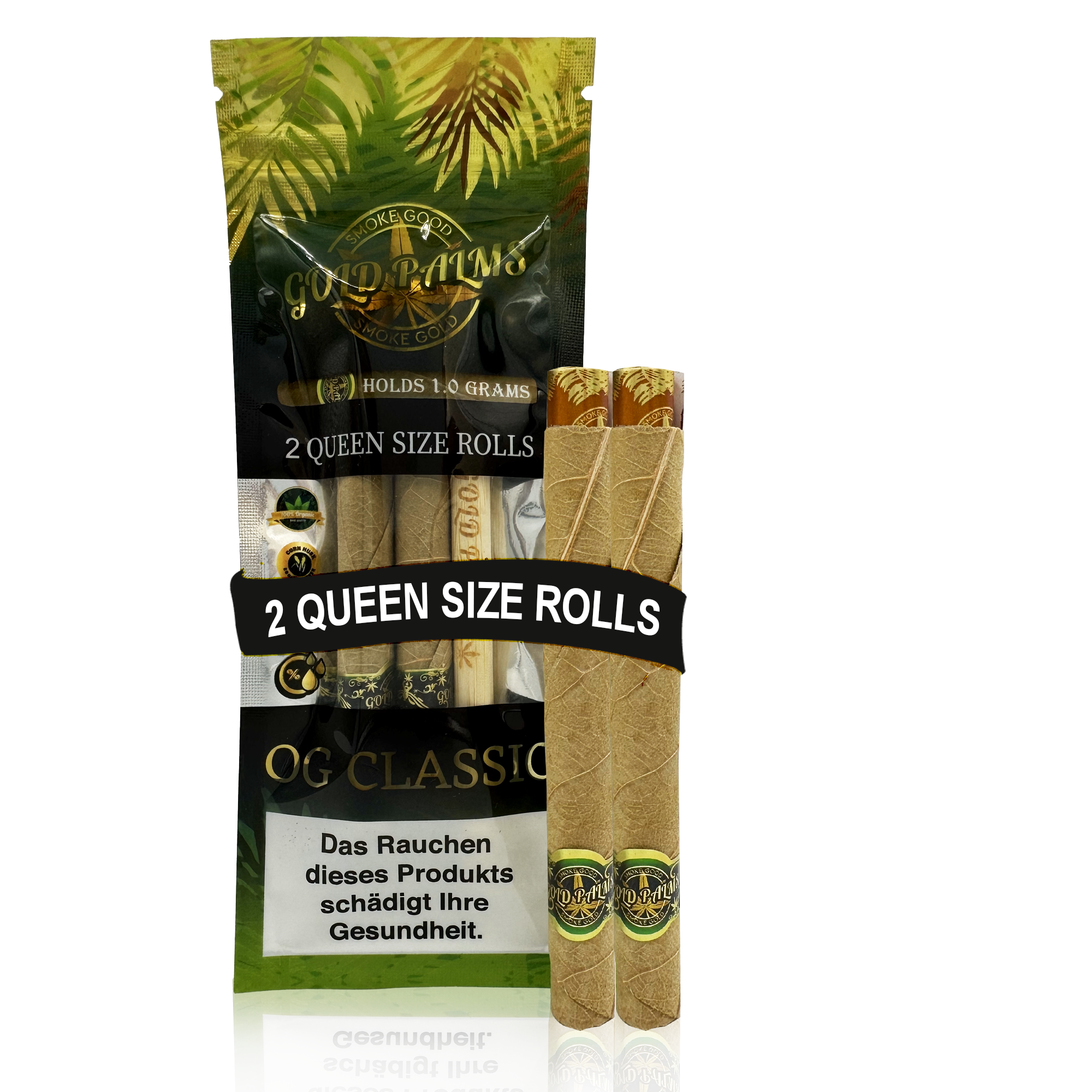 GOLD PALMS® Beedi Blunt Wraps - 2er Pack - 100% Biologisch