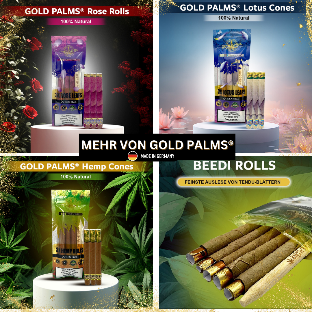 GOLD PALMS®Beedi Blunt Wraps - 2er Pack - 100% Organic