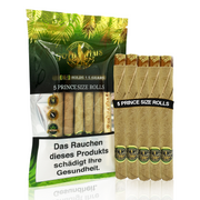 Nahaufnahme der Textur der biologischen Tendublätter der Gold Palms Blunt Wraps, hebt die Natürlichkeit des Produkts hervor.