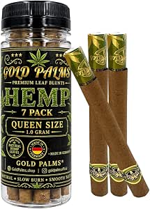 GOLD PALMS Hemp Blunt Tubes Queen 7er
