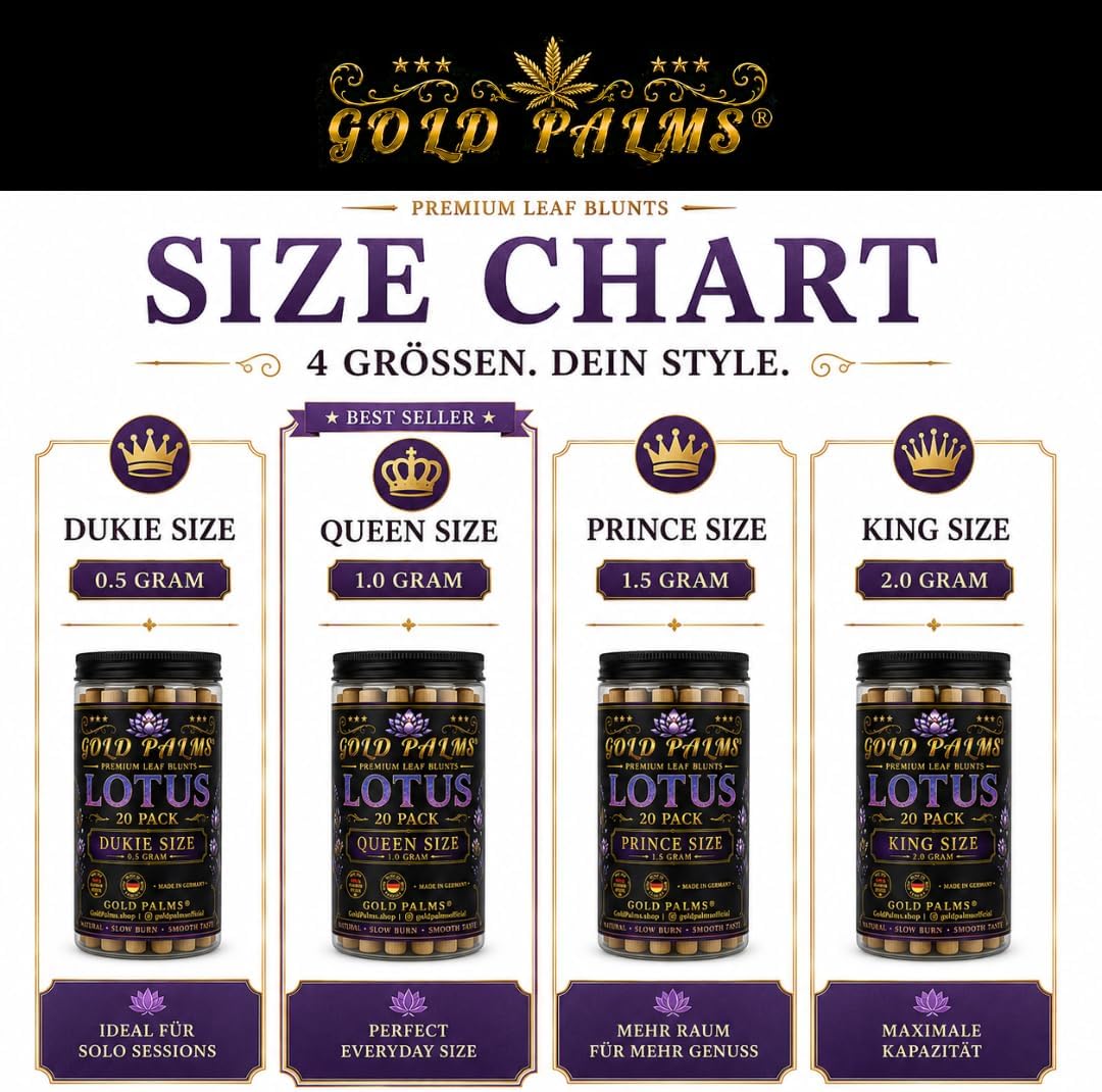 GOLD PALMS® Lotus Blunt Tubes