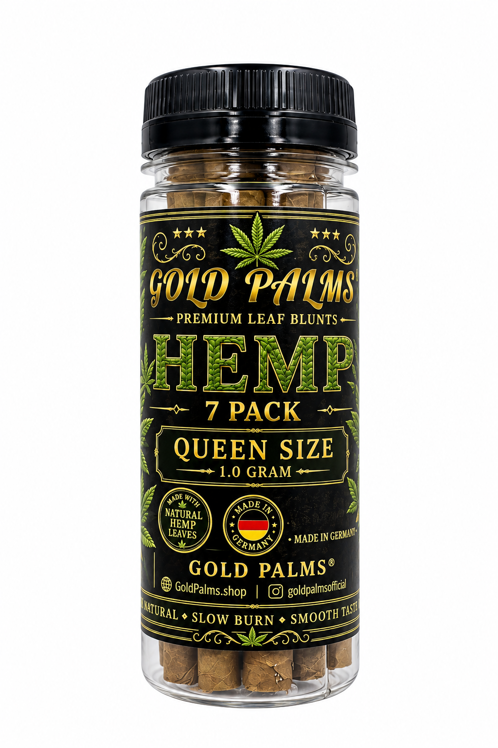 GOLD PALMS® Hemp Blunt Tubes – Produktansicht