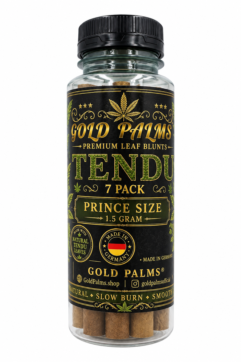GOLD PALMS® Tendu Blunt Tubes – Detailansicht