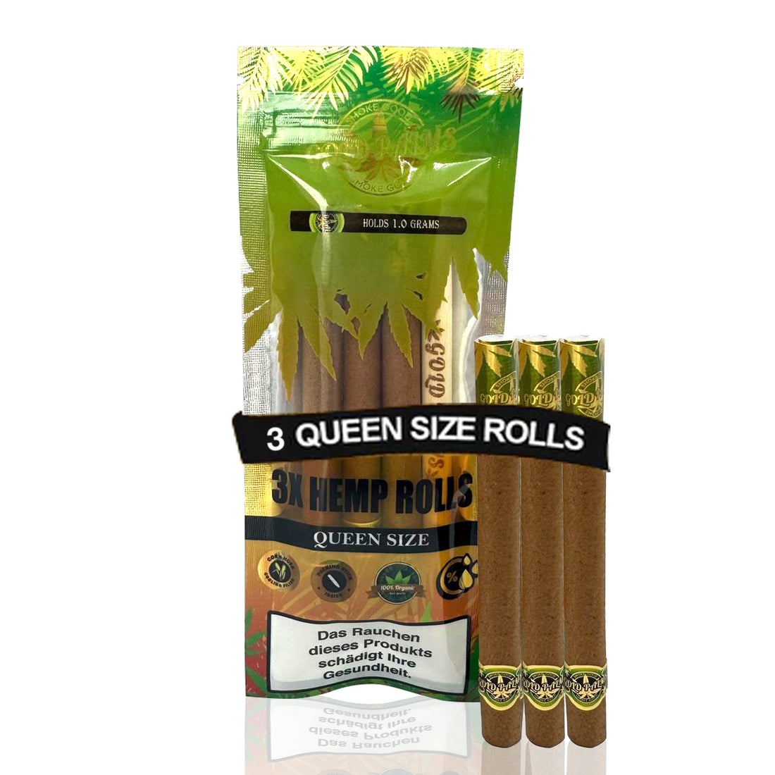 GOLD PALMS® Hemp Cones 3er Pack