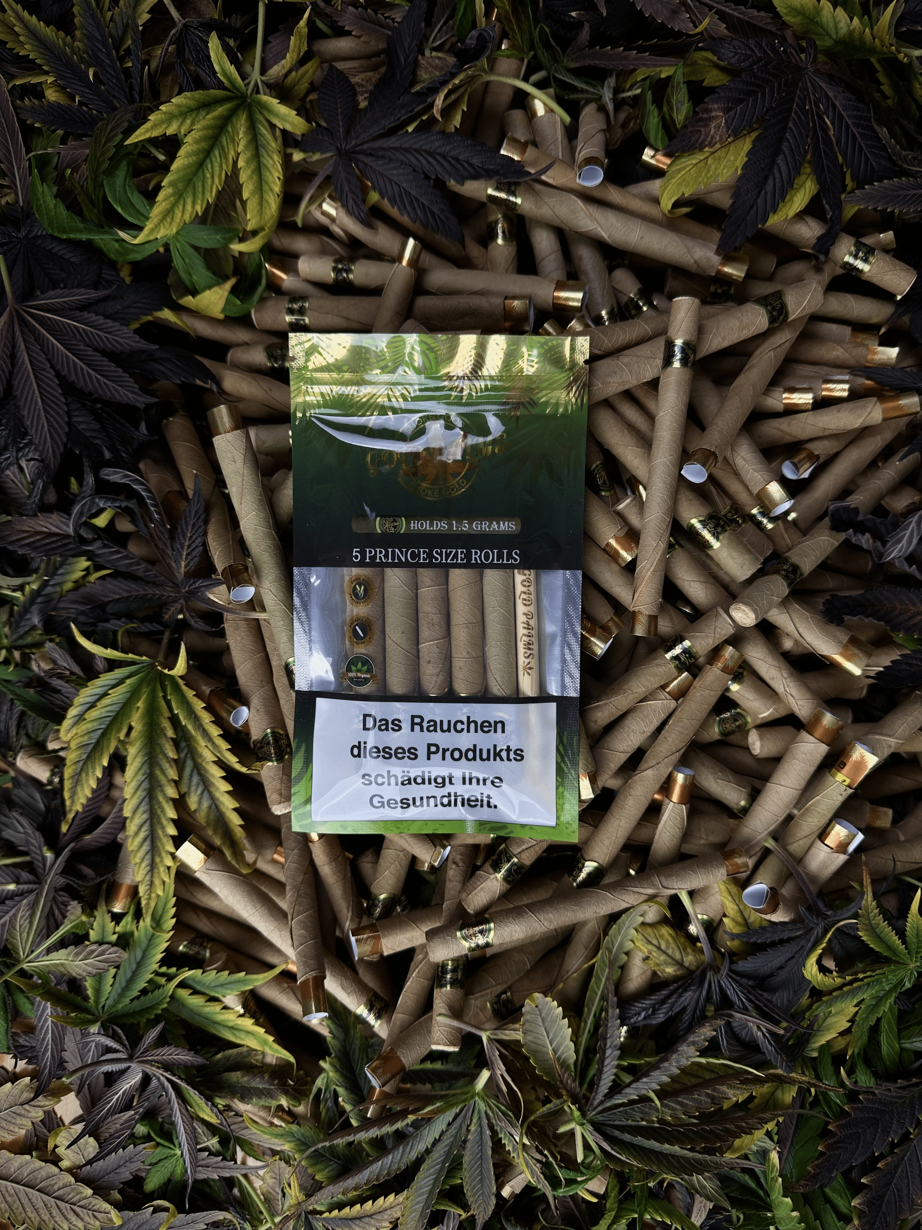 Gold Palms Blunt Wraps aus Tabak freien Naturblättern