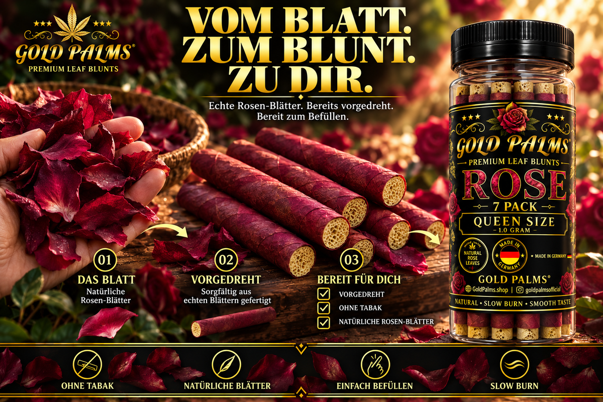 GOLD PALMS® Rose Blunt Tubes – Detailansicht