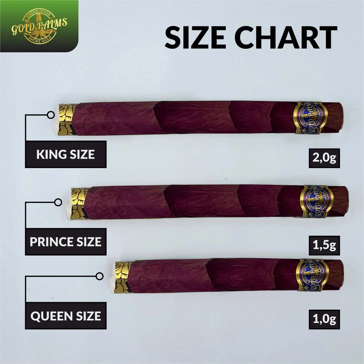 GOLD PALMS®Beedi Blunt Wraps - 2er Pack - 100% Organic